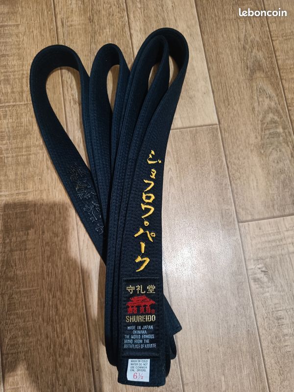 Ceinture noire shureido 1/2 Sport Plein air