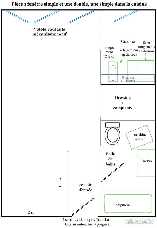 Appartement 1 pièce 27 m² · à Paris · 26,9 m² · 196 000 €