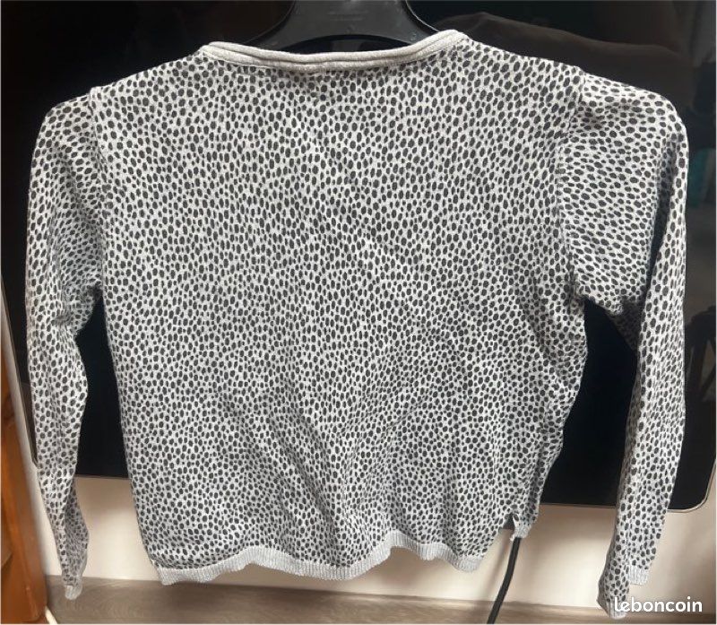 Gilet gris tacheté noir - 6 ans (image 2)