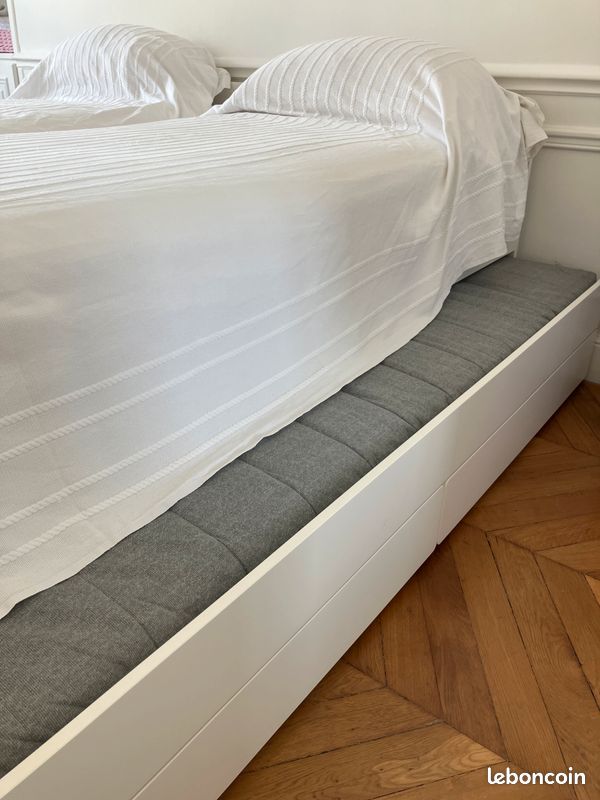 Lot de 2 lits SLÄKT IKEA + 2 grands matelas IKEA (image 7)
