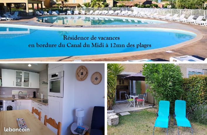 Location mai maisonnette res piscine chauffée 480
