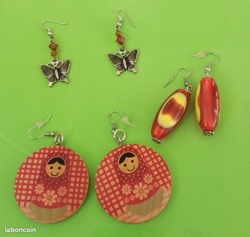 Lot de boucles d'oreilles fantaisie (image 2)