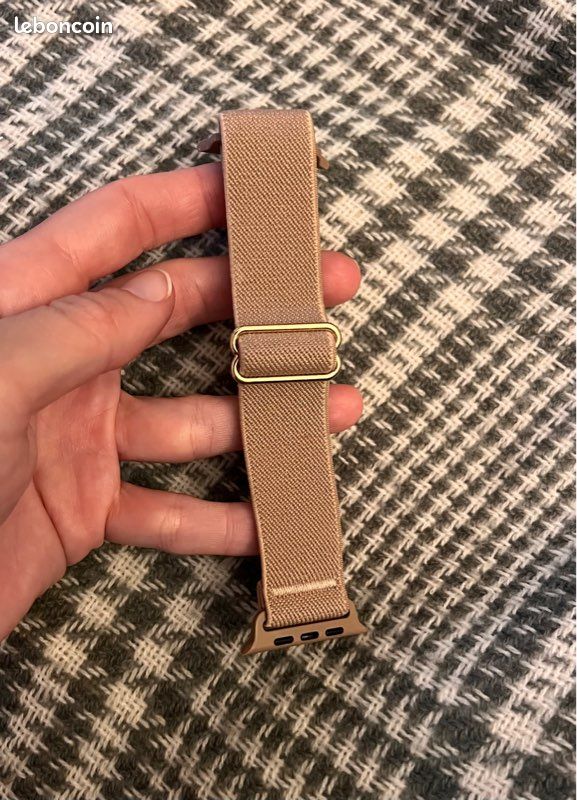 🍁Bracelet extensible montre Apple Watch 42mm, 44mm, 45mm, SE et Ultra 1 2 3 49mm couleur beige nude (image 18)
