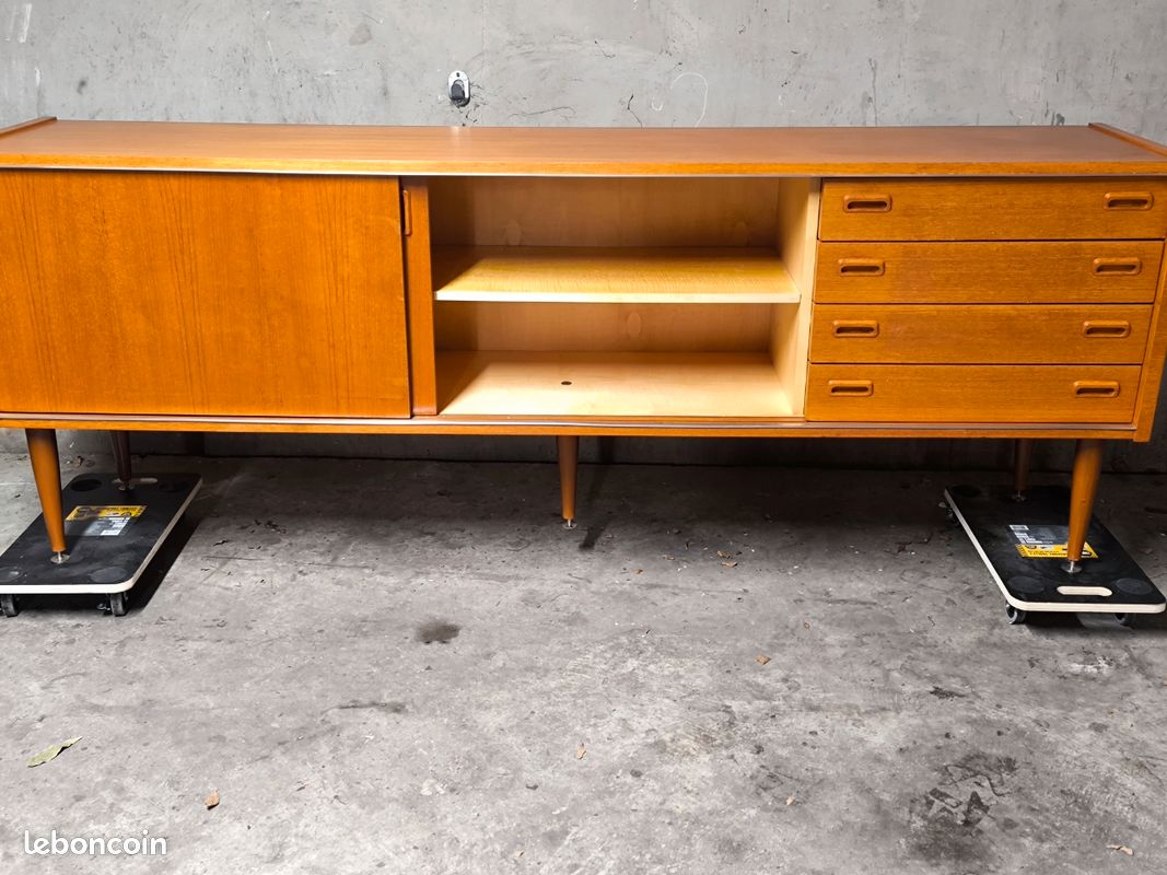 Enfilade scandinave vintage teck années 70 (image 14)