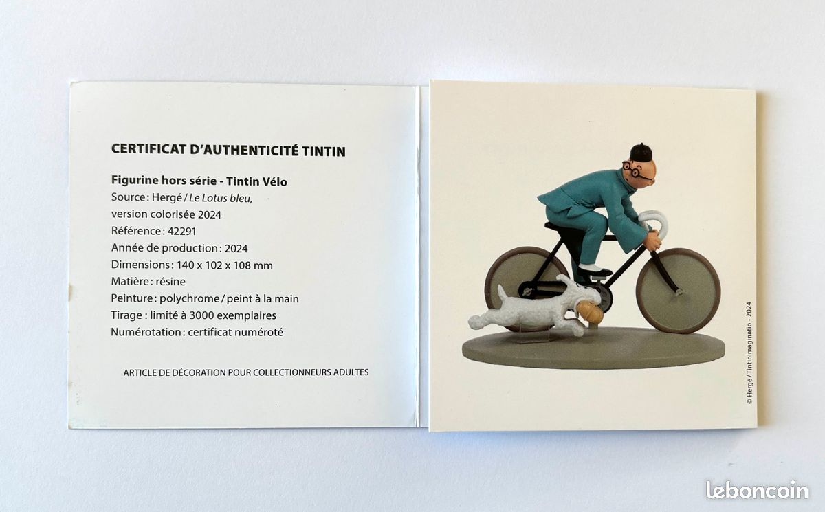En vente - Hergé, Tintin et Milou en couleur offert à Jean-Jacques