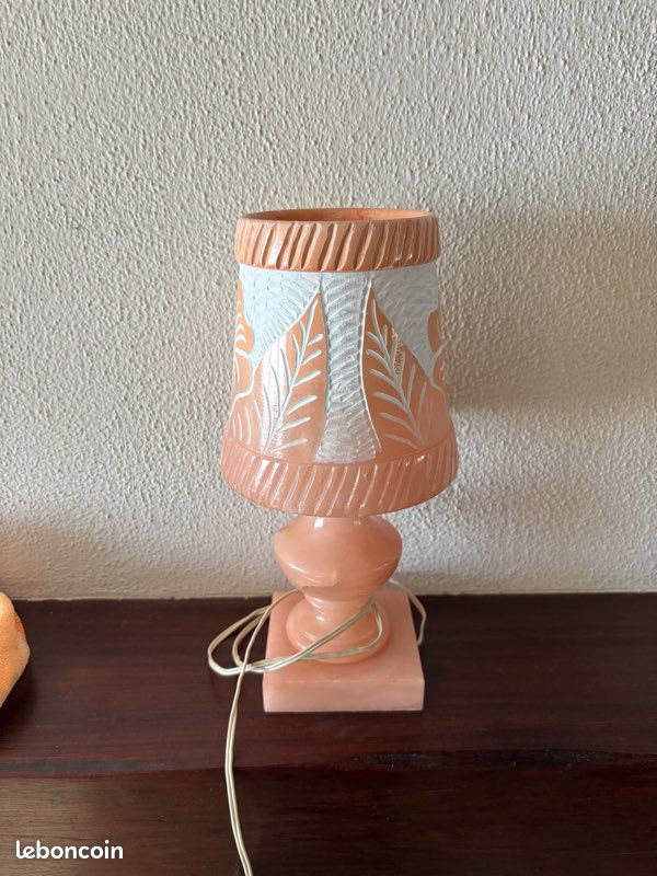Lampe albâtre rose (image 2)