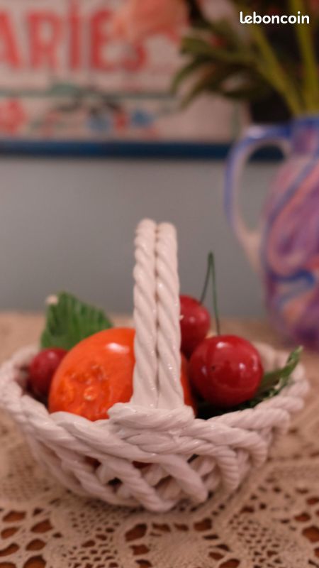Corbeille de fruits en céramique vintage (image 5)
