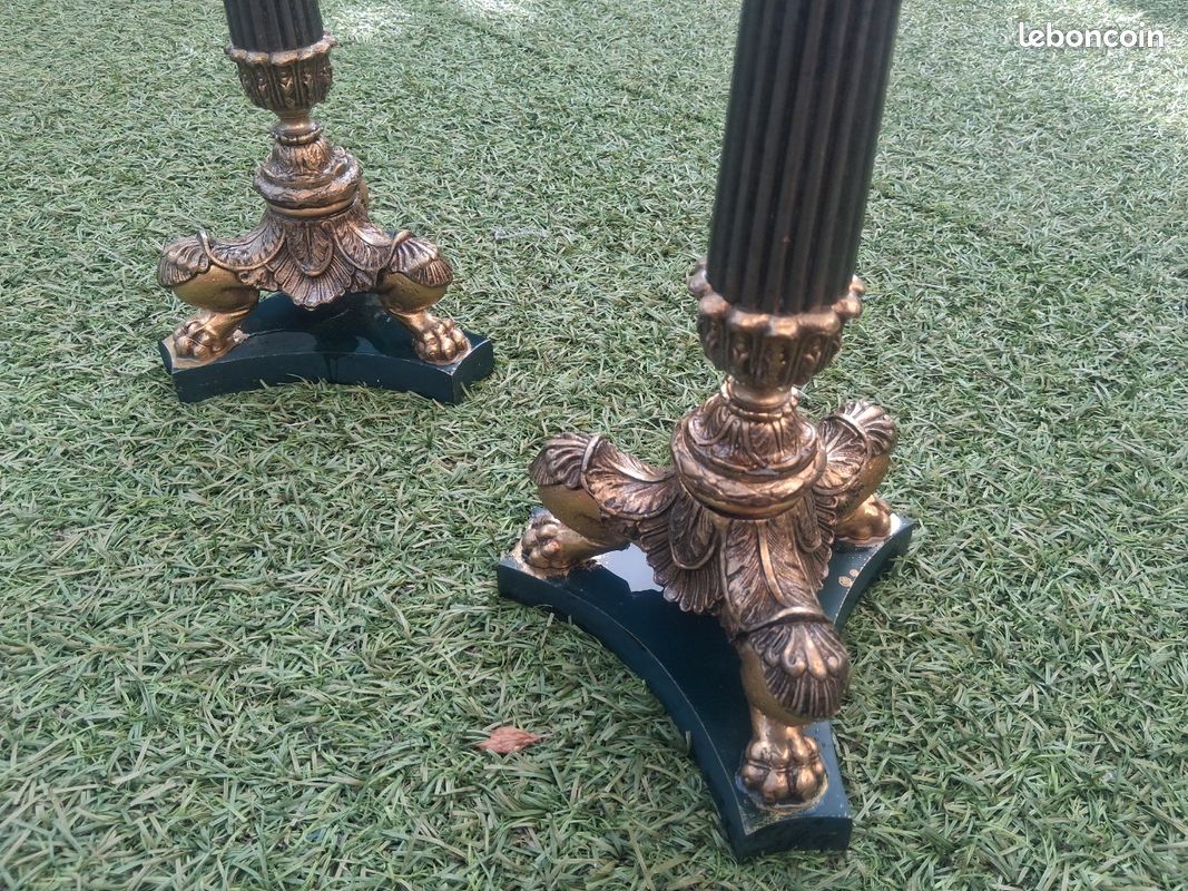 Une paire de candélabre en bronze (image 2)