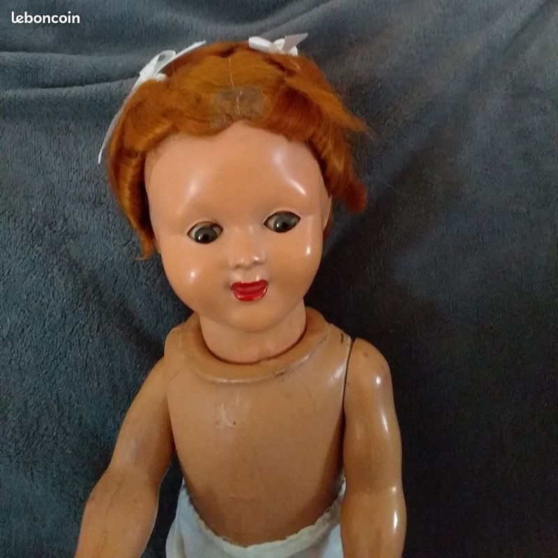 2 Baigneurs / Poupées Anciennes Gégé blond / 2566 10EYE taille 40 cm