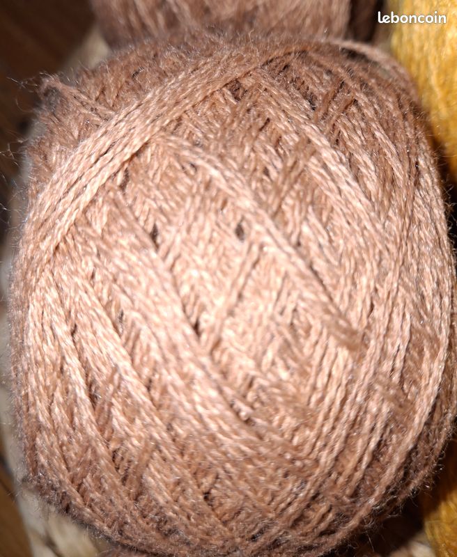 Lot de 400gr alpaca jaune ocre et beige (image 4)
