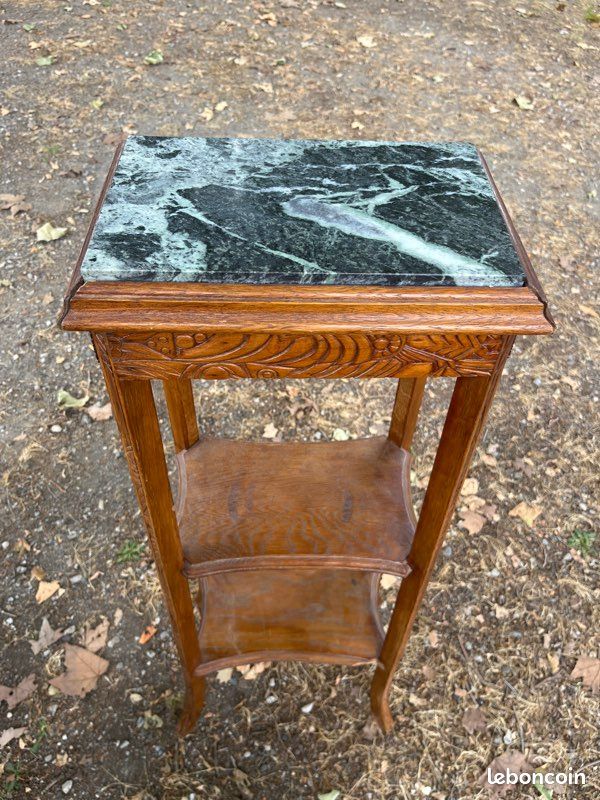 Console haute bois et marbre (image 1)