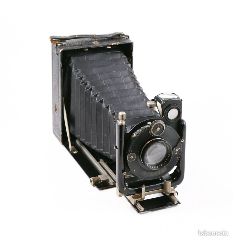 Ancien appareil photo a soufflet Compur SOM Zeiss années 1920