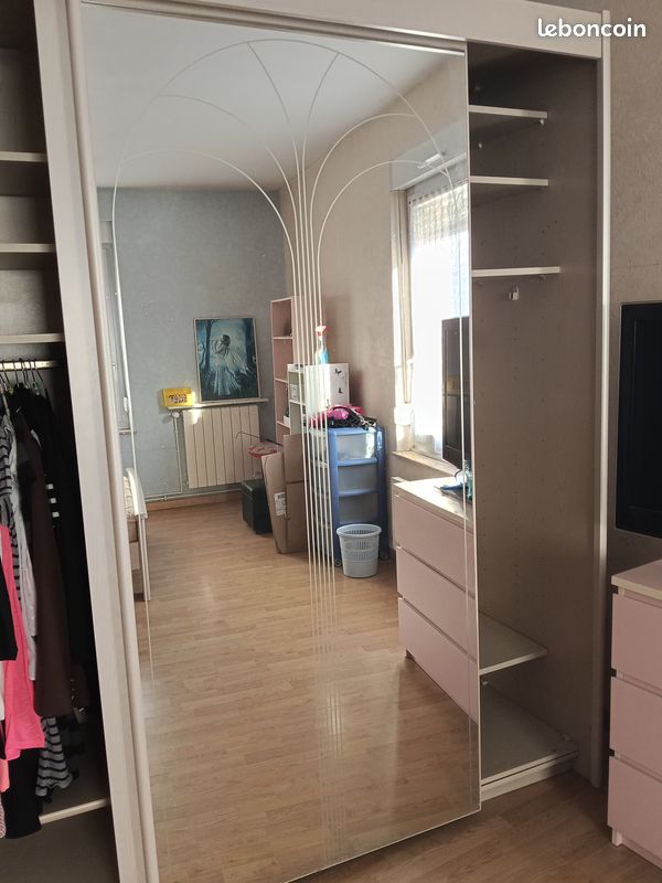 2 portes pour placards avec rails (image 1)