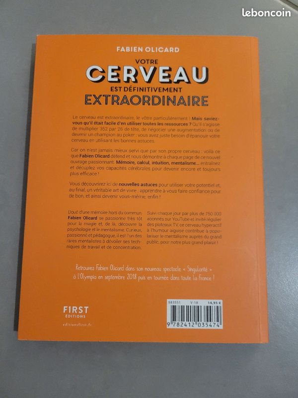 Votre cerveau est définitivement extraordinaire - Fabien Olicard - Très bon état (image 2)