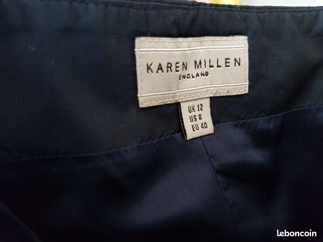 Robe De Soirée Karen Millen Noir - Taille UK 12 - Style Bal/princesse - Occasion Très Bon état