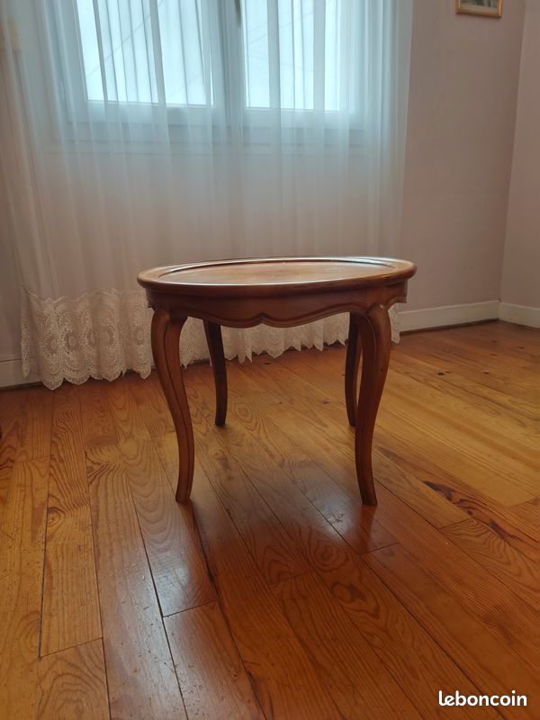 Table basse merisier guéridon (image 1)