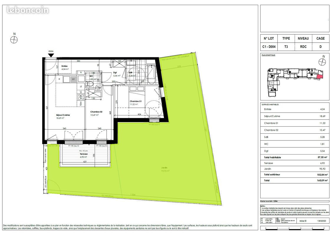 Appartement 3 pièces 58 m² · à Caen · 58 m² · 289 000 €