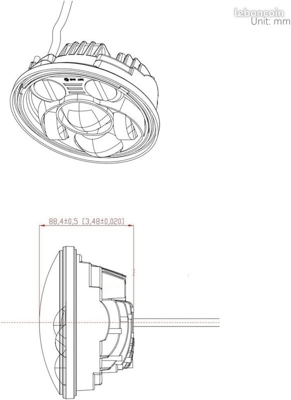 Locisne 5-3 / 4 ""5.75"" Projecteur à LED rond Projecteur Daymaker pour Harley D (image 6)