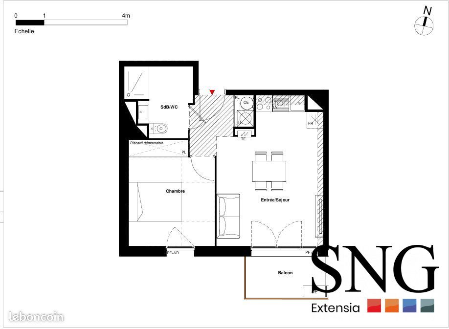 Appartement 2 pièces 39 m² · à Labarthe-sur-Lèze · 39 m² · 173 900 €