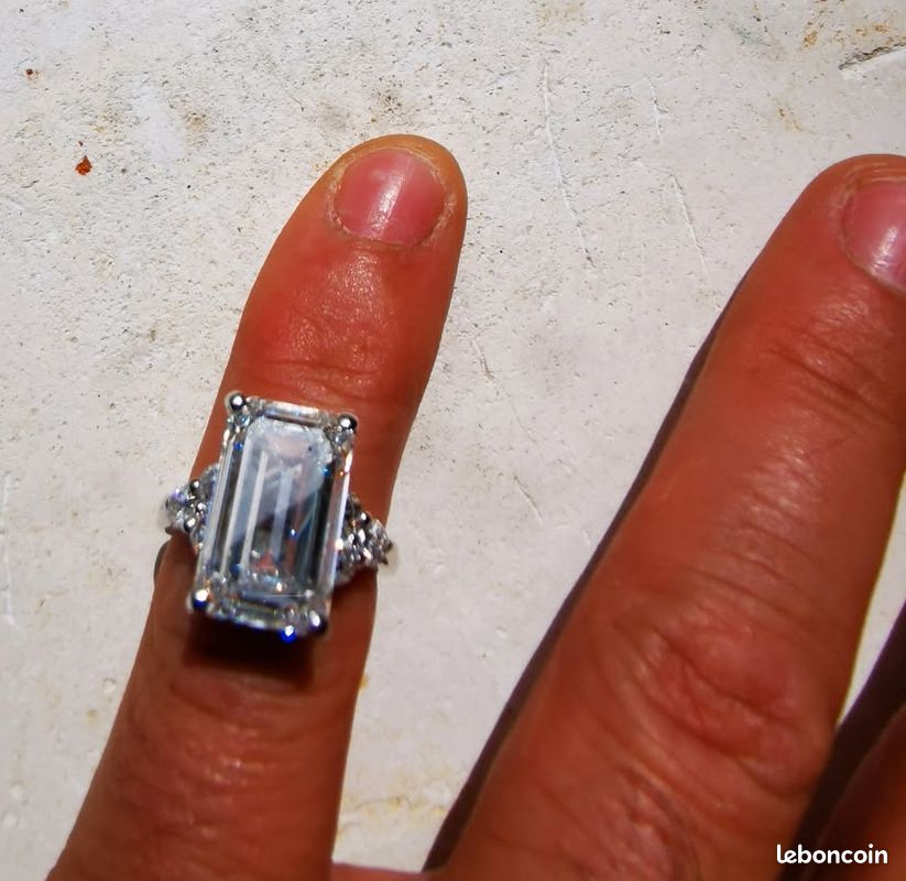 Bague Or 18 Carats Avec Diamants 0,68 Carat - 10,33 G, Taille 59, Occasion