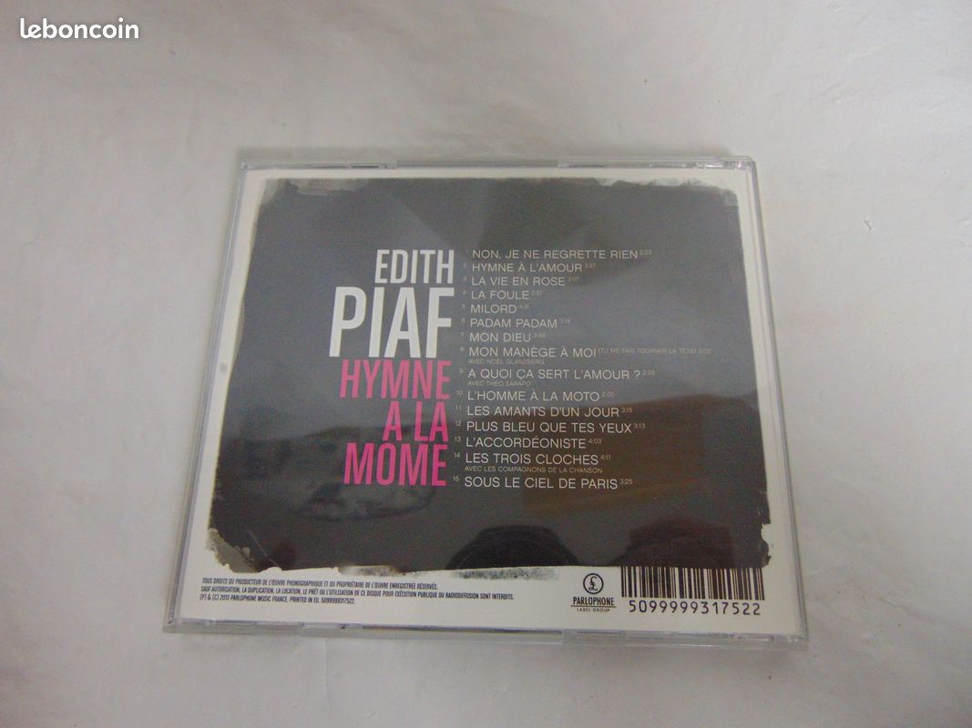 CD Edith Piaf Hymne à la môme (image 2)