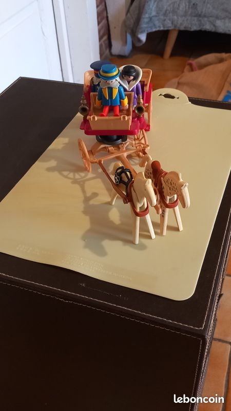 PLAYMOBIL Vintage 1989 – Calèche Belle Époque Avec Cocher, Dame, Chevaux – Set 5600 #3