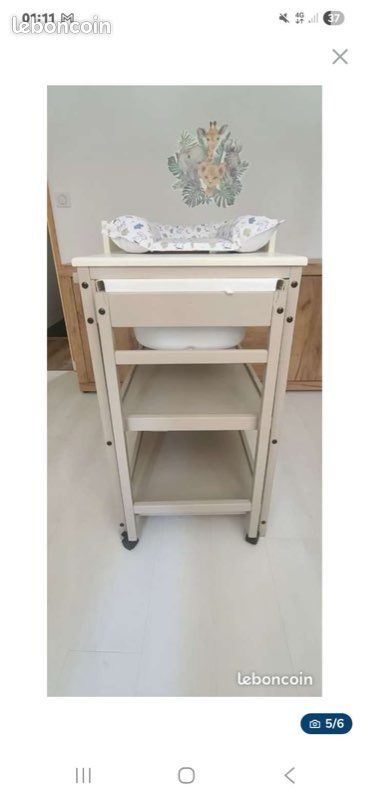 Table à langer Quax avec baignoire intégrée – Très bon état (image 4)