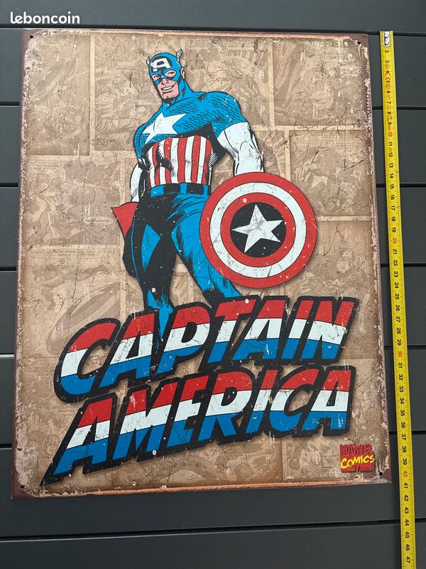 Plaque métallique captain america (image 1)