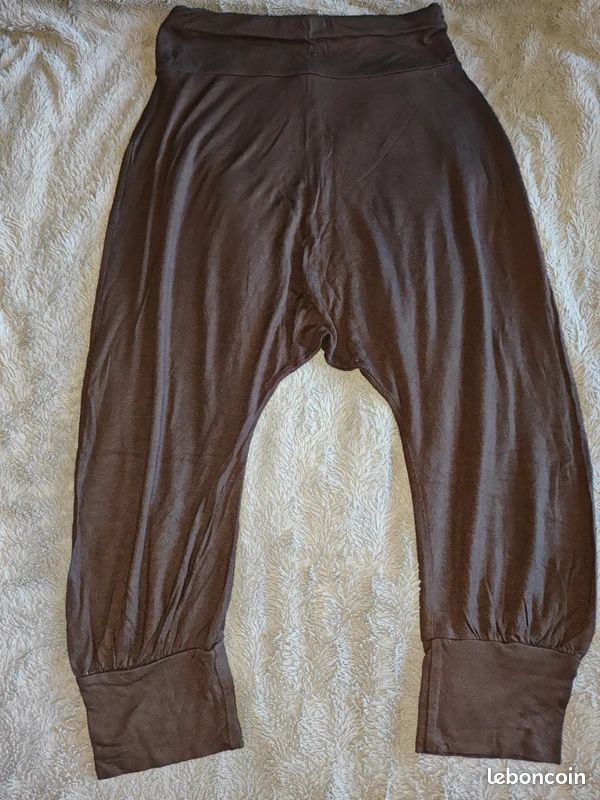 Pantacourt type sarouel marron Tex Woman en XS (image 3)