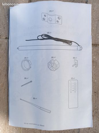 Kit Motorisation Volet Roulant BLYSS 6 Nm – Avec Télécommande, Neuf