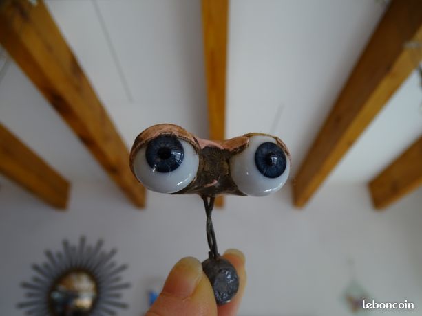 Yeux poupée ancienne bleu très foncé 11mm - FR
