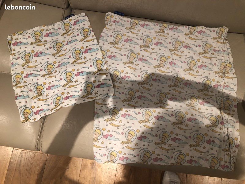 Parure De Lit Le Petit Prince - Housse De Couette 140x200cm + Taie 63x63cm En Coton OEKO-TEX