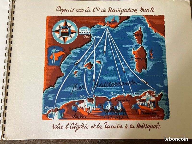 Vintage poster – Cie de Navigation Mixte, Algérie Tunisie