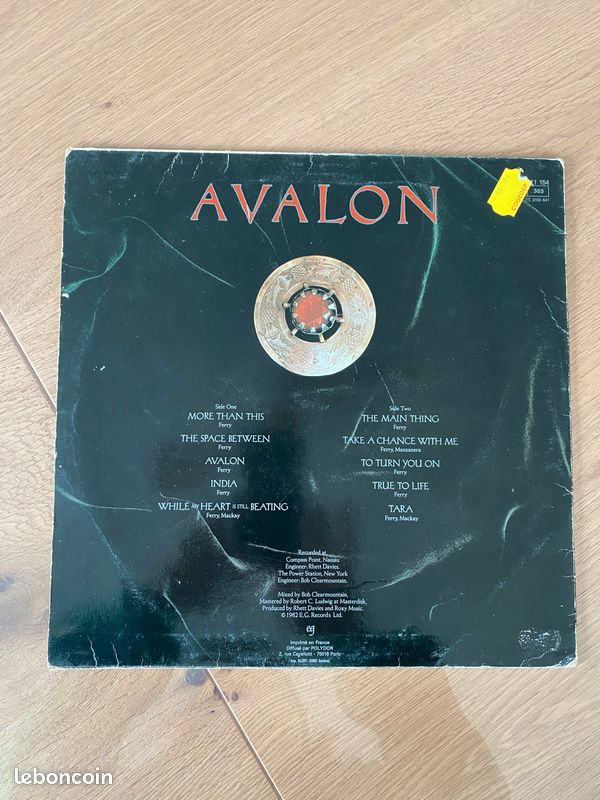 Vinyle 33 tours ROXY MUSIC - AVALON - 1982 (image 2)