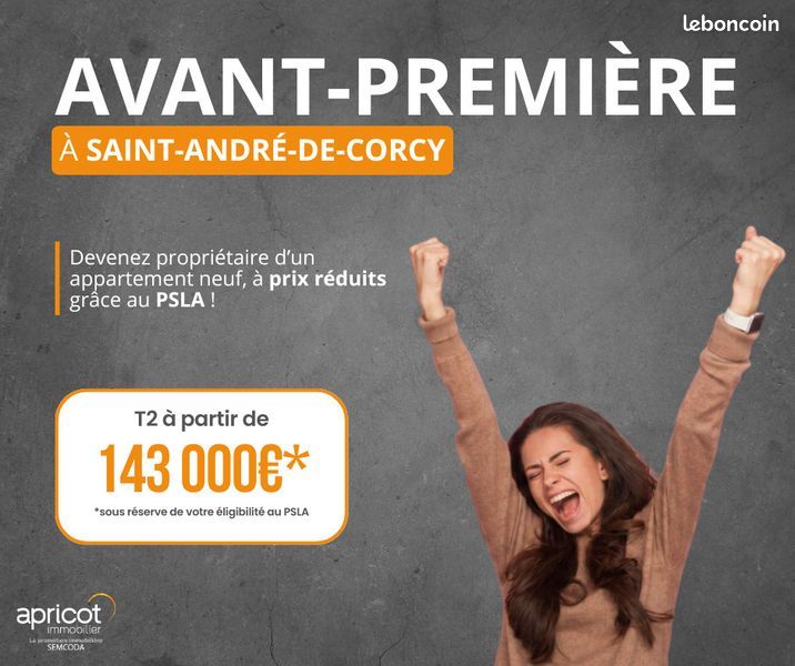 Appartement 2 pièces 46 m² · à Saint-André-de-Corcy · 46 m² · 143 000 €