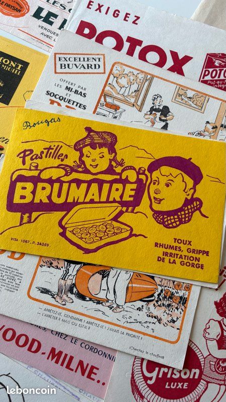 Lot 47 buvards publicitaires anciens années 1940-1960 – 29 modèles différents (image 15)