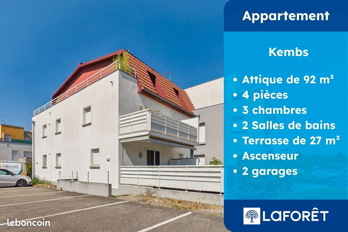 Appartement 4 pièces 92 m² · à Kembs · 92 m² · 283 300 €