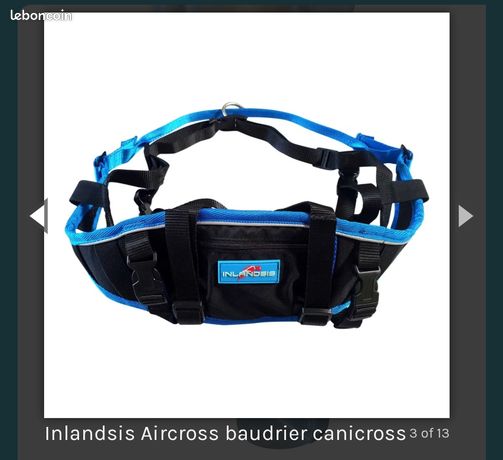 Inlandsis Baudrier Canicross Aircross - Confort Et Liberté De Mouvement Pour Courir Avec Son Chien