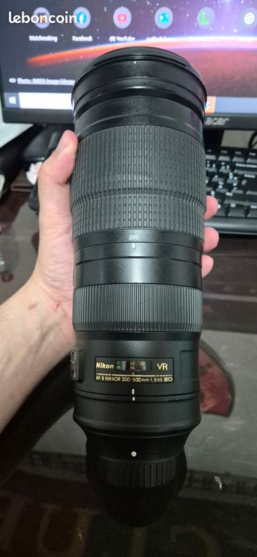 Objectif nikon nikkor 200-500mm 1 5.6 E (image 1)