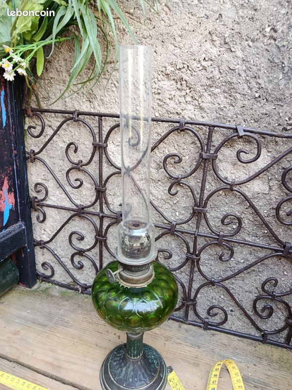 Lampe à pétrole en Verres - style vintage - lot de 2