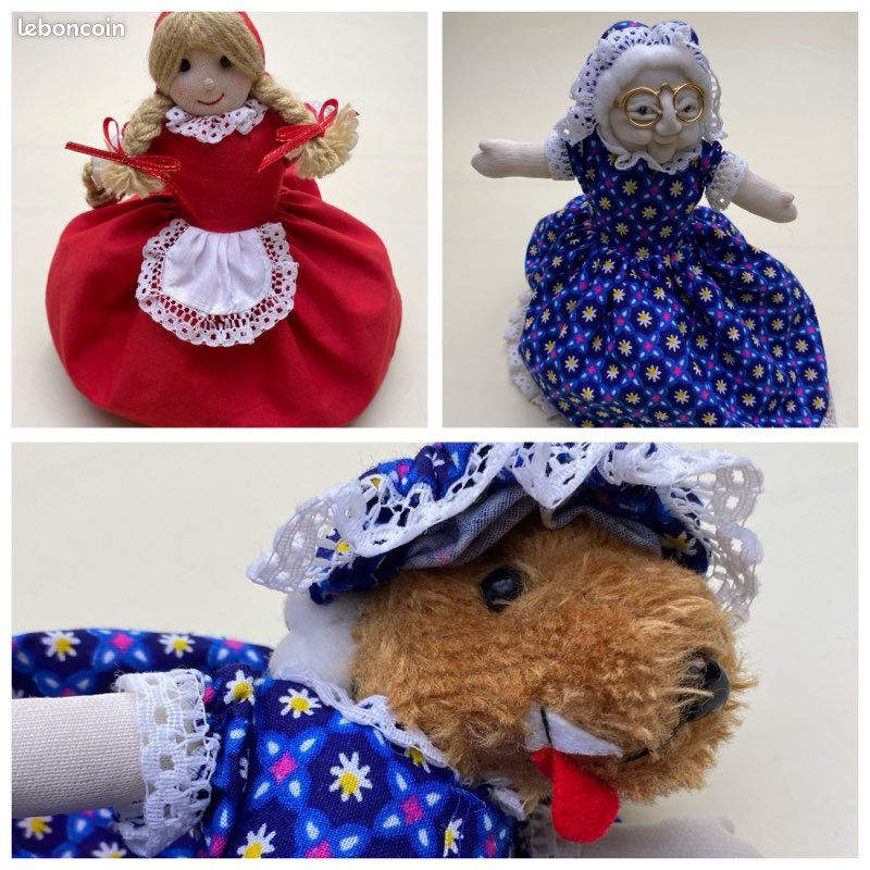 Grande Poupée De Foire Petit Chaperon Rouge, 66cm, Années 1960, France, Occasion