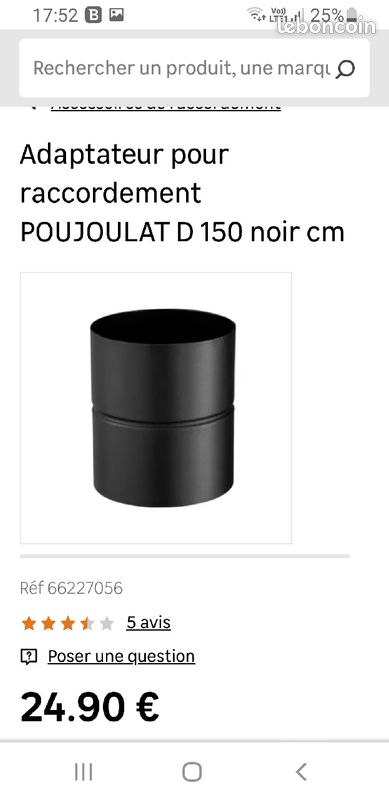 Equipements poujoulat poêle D150 (image 4)