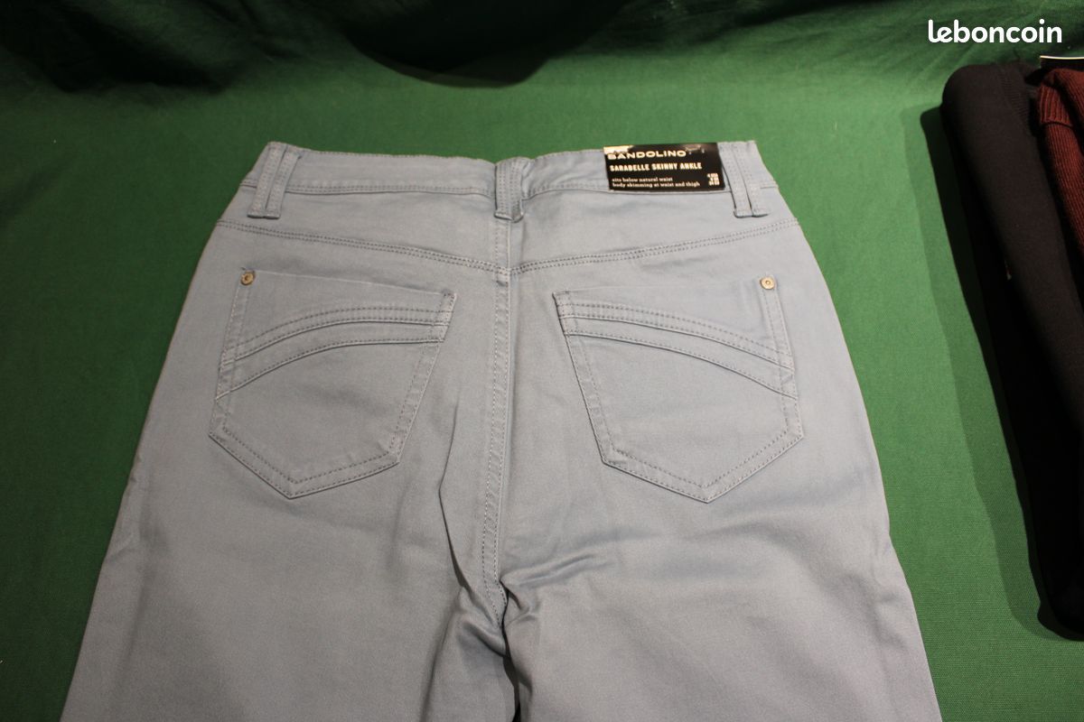 Pantalon Bandolino Sarabelle Skinny Ankle bleu pâle - Neuf - 34 (image 2)