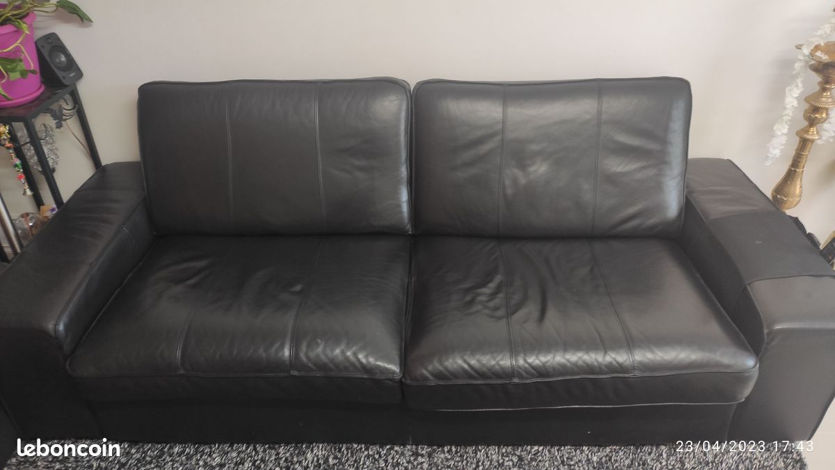 Canapé IKEA KIVIK en cuir (image 1)