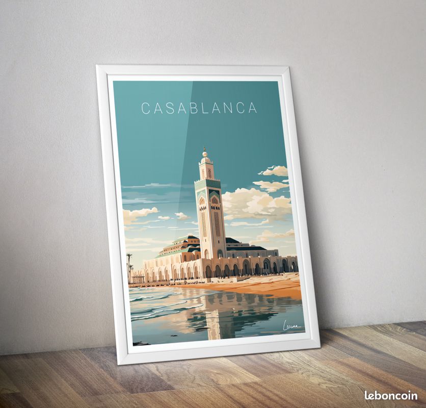 Poster mosquée CASABLANCA Maroc (image 1)