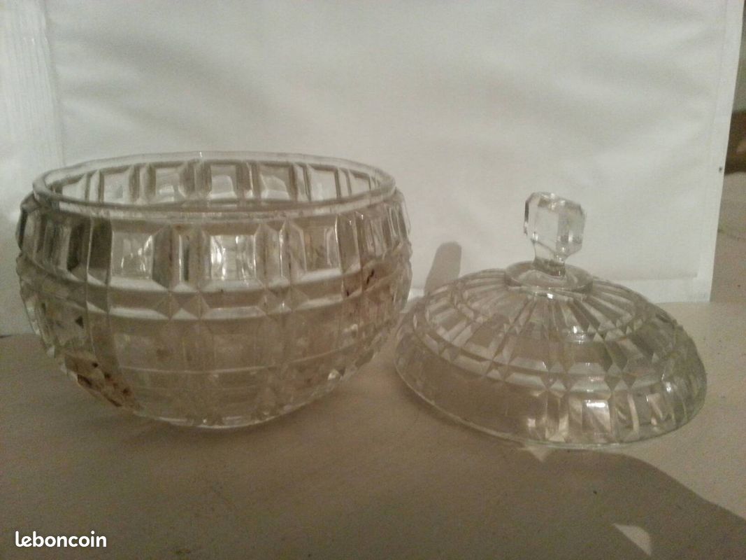 Bonbonnière sucrier pot boîte verre collection (image 3)