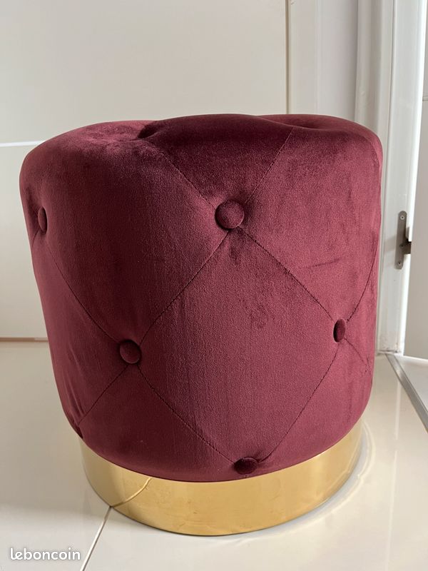 Tabouret prune chic (image 1)