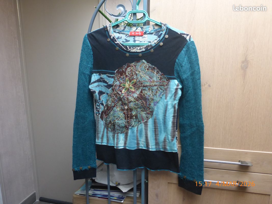 Haut De Marque René Derhy Multicolore - Taille M, En Viscose, Occasion Très Bon état