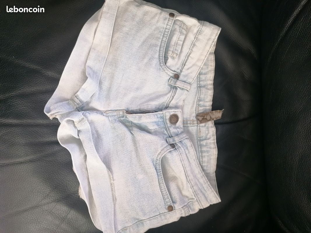 Short Ceinturé à Rayures Bonbons Beige - Taille 14 - DenimCo - Neuf Avec étiquettes