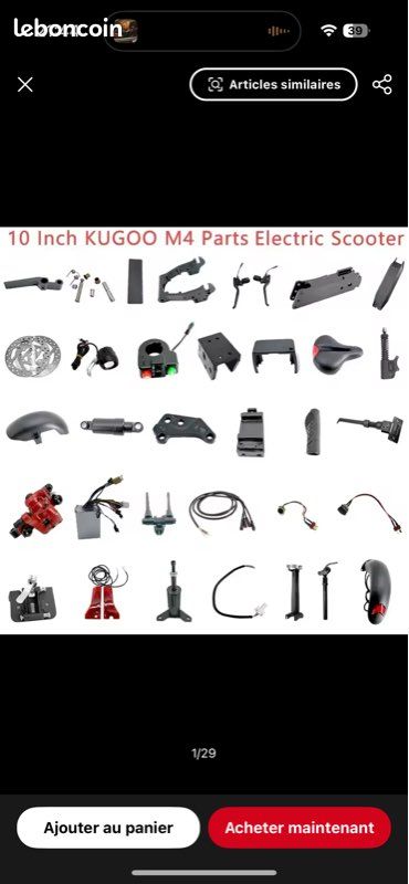 Pièce trottinette électrique kugoo m4 pro (image 1)